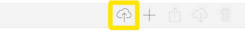 Click on the upload icon on iCloud website