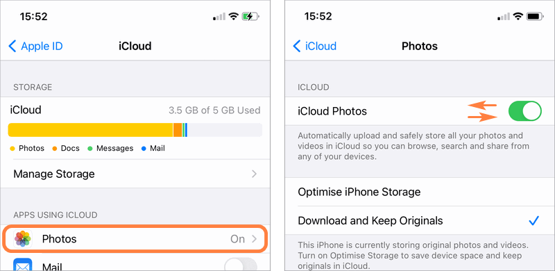 See free space in iCloud from iPhone