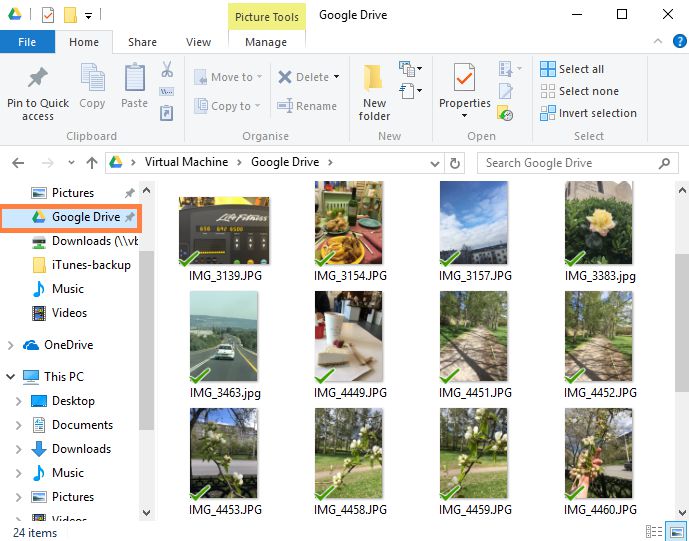 get photos off iphone with Google Drive