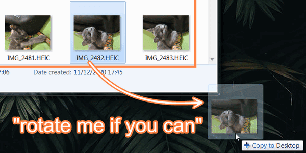 No rotation for heic files