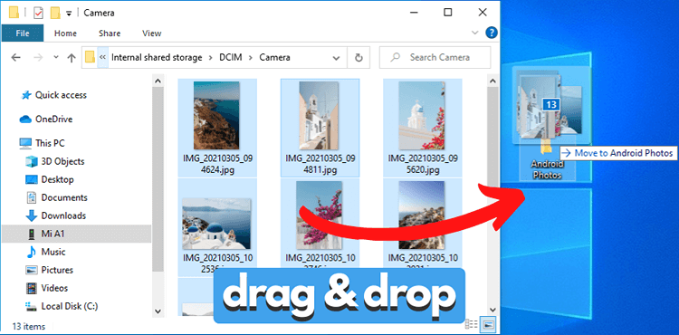 Transferring Android photos to PC