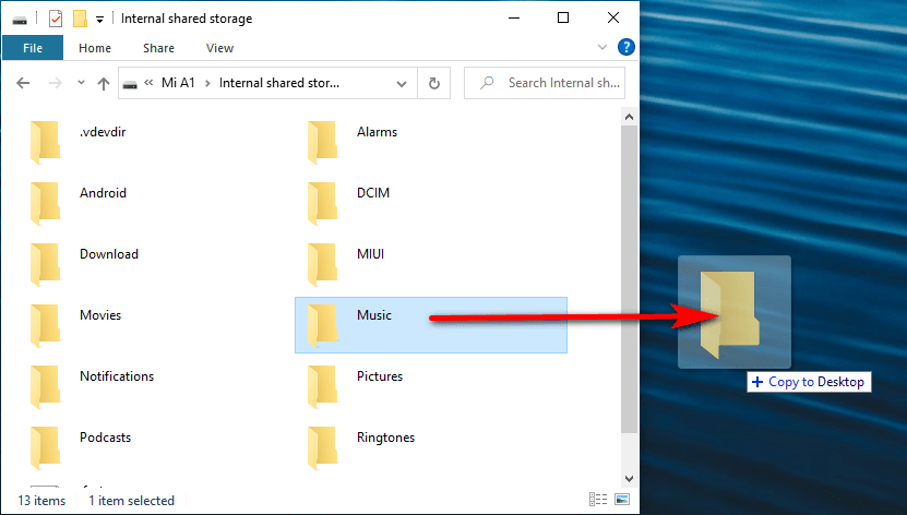 Copying Android music to PC
