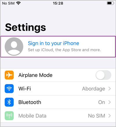 log in to iCloud with iOS 10 and above