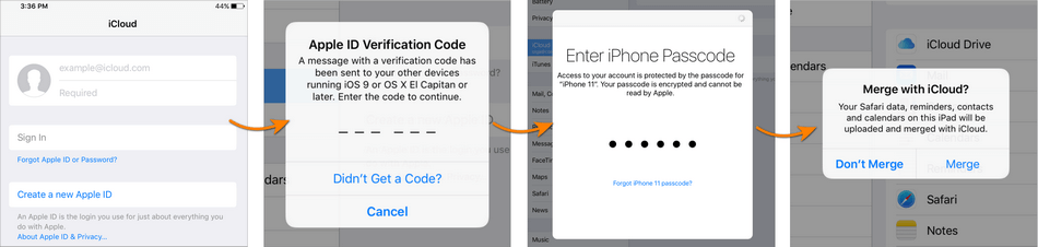 sync contacts from iphone to ipad