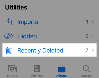 how to get pictures i deleted from iphone