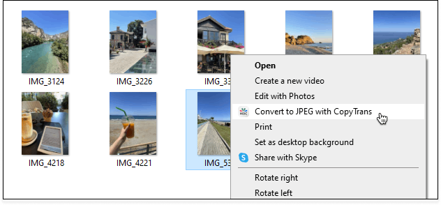 Convert HEIC to JPEG with CopyTrans HEIC