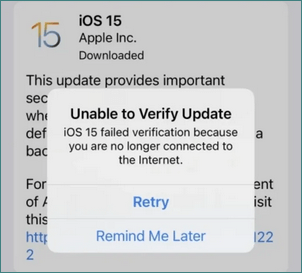 Unable to verify iOS installation