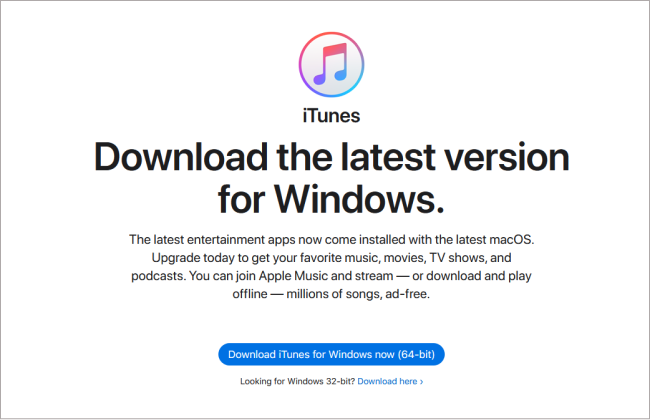 Download iTunes on your PC
