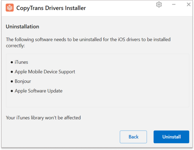 CopyTrans Drivers Installer main