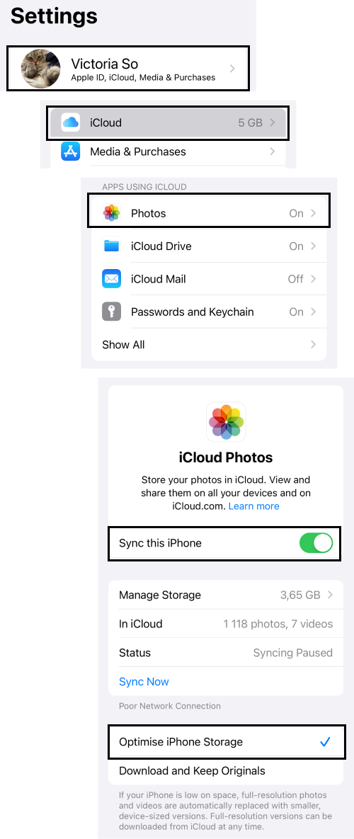 How to save Photos to iCloud on iPhone?