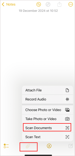 How to scan on iPhone