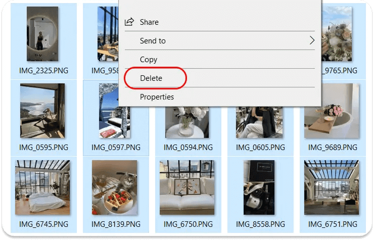 Delete photos from iphone