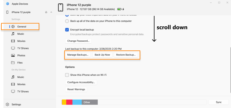 How to back up iPhone on Windows 11 with Apple Devices