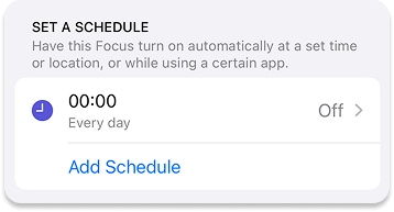 Schedule Do Not Disturb Mode