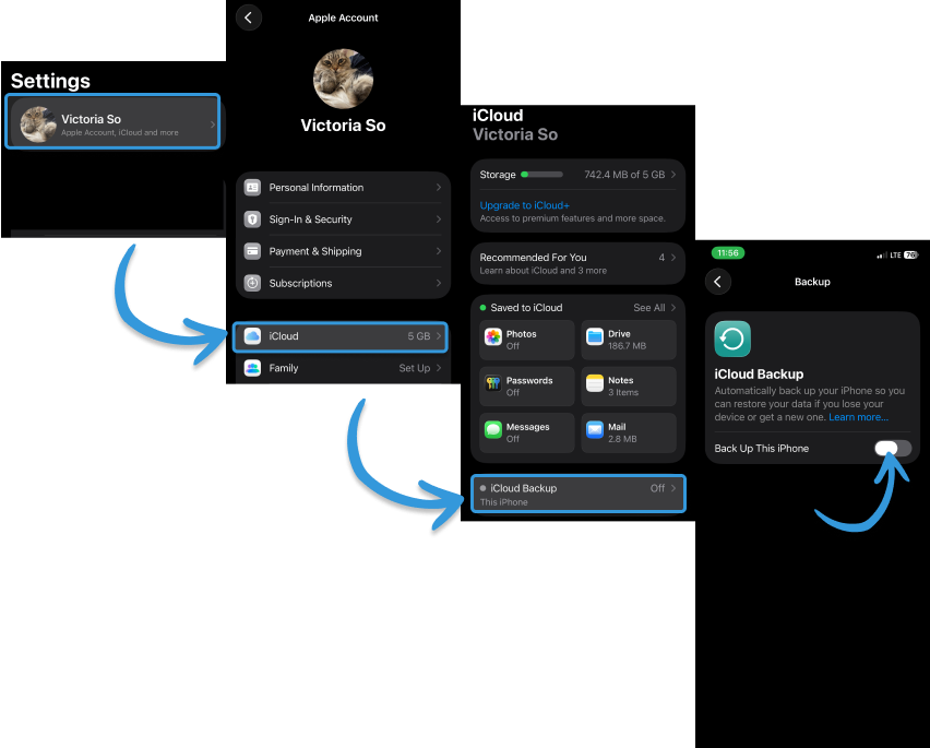 iCloud Backup iOS 26